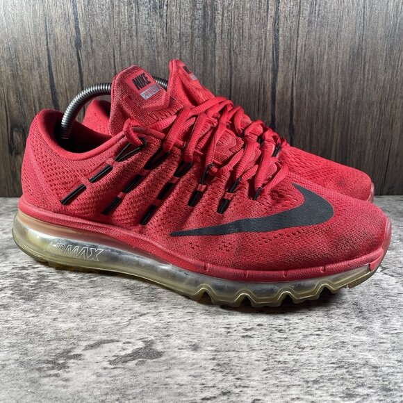 Mens Nike Air Max 2016 Bright Crimson Red Athletic Running Sneakers Size 9 main image 6